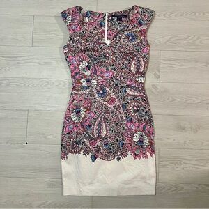 Paisley French Connection Fitted Sheath Dress